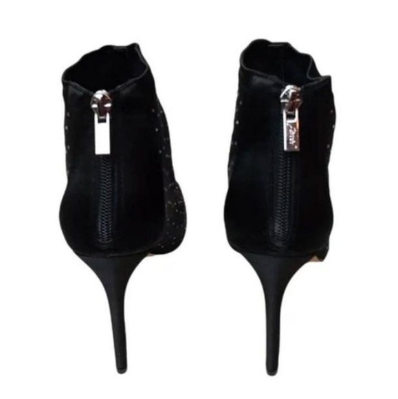Jewel by Badgley Mischka Margarita Embellished Peep Toe Bootie -Black - Picture 2 of 6